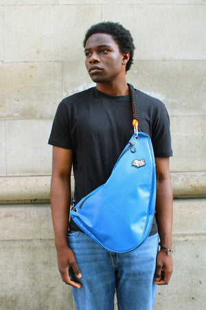 Waterproof Triangle sling back Bag Blue