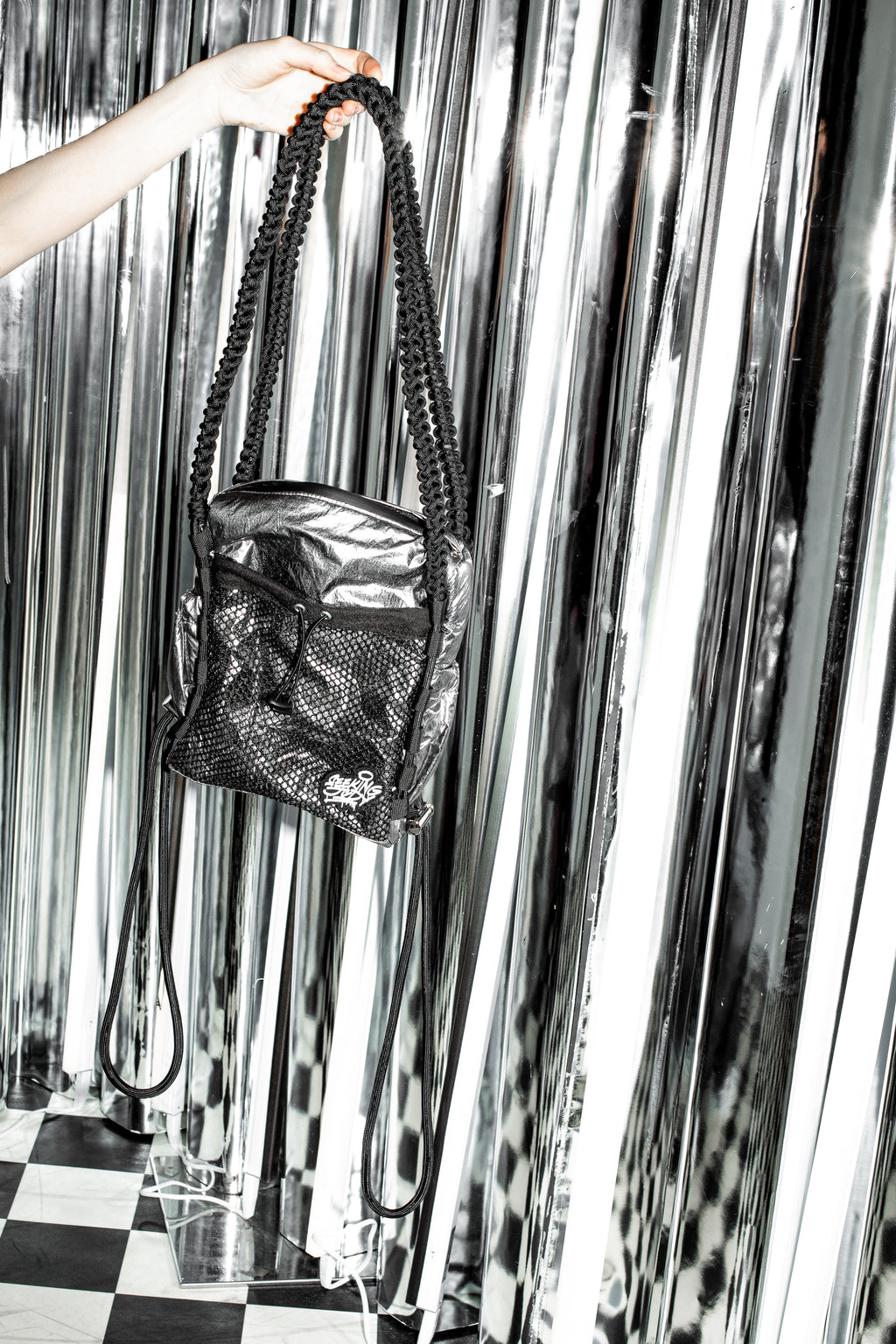 'Rain proof' Small Metallic Bag Sliver