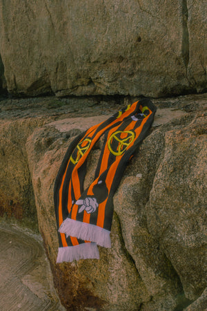 Orange Striped Scarf